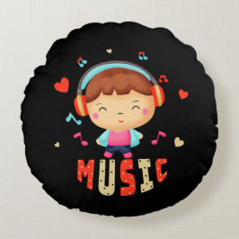 Cojín Redondo Niño pequeño con música