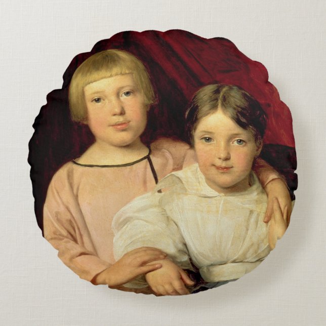 Cojín Redondo Niños, 1834 (Anverso)