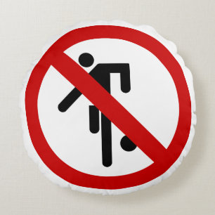 Cojín Redondo NO Ball Games ⚠ Thai Park Rótulo ⚠