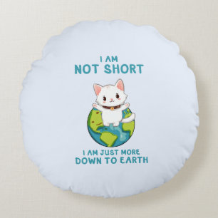 Cojín Redondo No corto, basta de bajar a la Tierra - Humor de ga