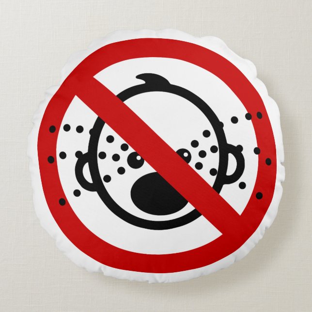 Cojín Redondo NO HAY Bebés Llorando ⚠ Rótulo del aeropuerto tail (Anverso)