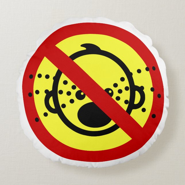 Cojín Redondo NO HAY Bebés Llorando ⚠ Rótulo del aeropuerto tail (Anverso)