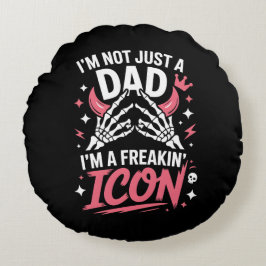 Cojín Redondo No soy solo un papá, soy una camiseta con iconos f