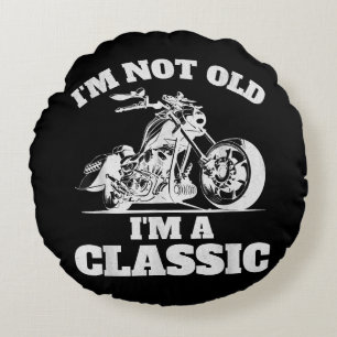 Cojín Redondo No soy viejo soy clásico - Día del padre - Vintage