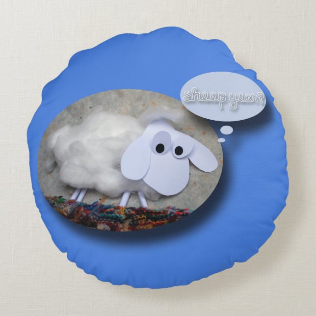 Cojín Redondo Noche Cuep Año Chino Zodiac Pillow Cumpleaños (Reverso)