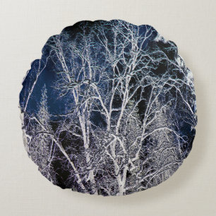 Cojín Redondo Noche de invierno fría...