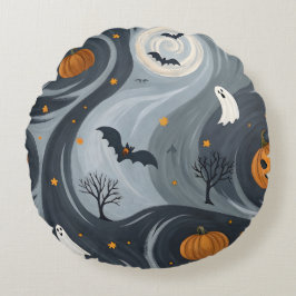 Cojín Redondo Noche de la Muerte de Halloween
