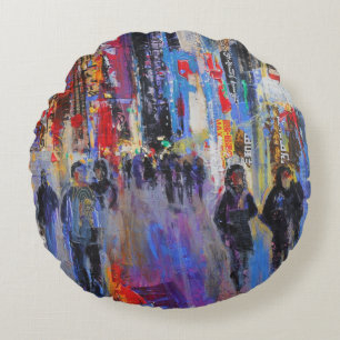 Cojín Redondo Noche de Tokio