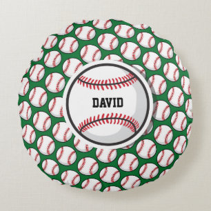 Cojín Redondo Nombre de béisbol Ronda Deportes Niños Decoración 