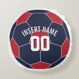 Cojín Redondo Nombre de inserción de fútbol de Estados Unidos