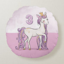 Nombre personalizado 3er cumpleaños caballo rosa c