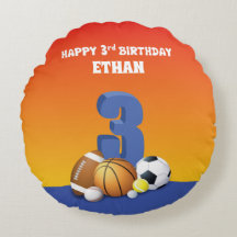 Nombre personalizado Boy 3er cumpleaños bolas depo