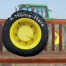 Cojín Redondo nombre personalizado del neumático de rueda del tr