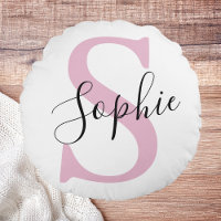 Nombre personalizado moderno Monograma rosa