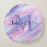 Nombre y Monograma Giro Rosa Púrpura y Azul