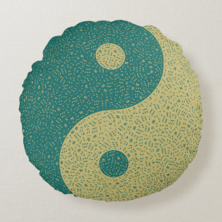 Cojín Redondo Notas musicales de Yin Yang