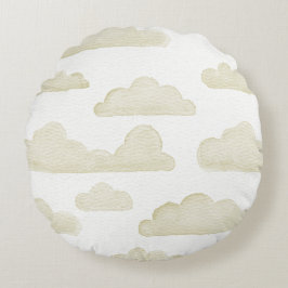 Cojín Redondo Nubes acuáticas Gold Dreamtime Round Pillow