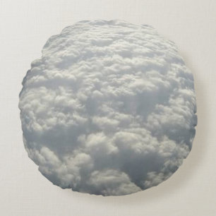 COJÍN REDONDO NUBES DE FLUJO BLANCO