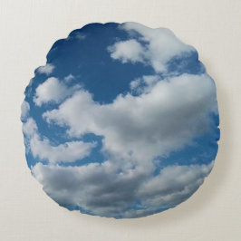 Cojín Redondo Nubes en el cielo