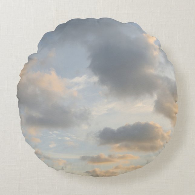 Cojín Redondo Nubes soñadoras del Caribe 9 (Anverso)