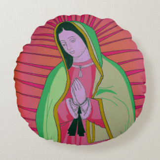 Cojín Redondo nuestra dama de guadalupe