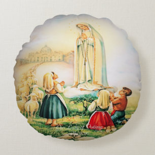 Cojín Redondo Nuestra Señora de Fátima 1917