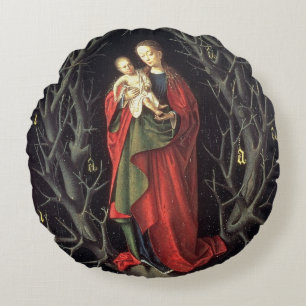Cojín Redondo Nuestra señora del árbol seco c.1450 (aceite en