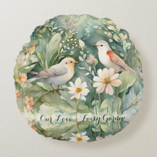 Cojín Redondo Nuestro amor - Fairy Garden Round Pillow