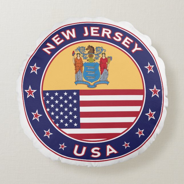 Cojín Redondo Nueva Jersey (Anverso)