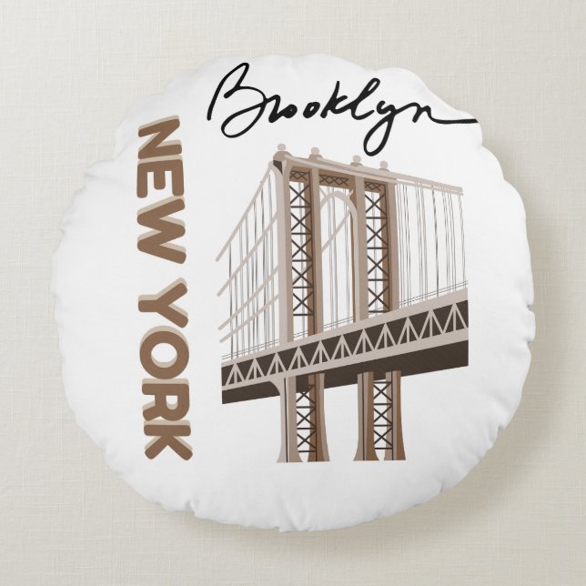 COJÍN REDONDO NUEVA YORK (Anverso)