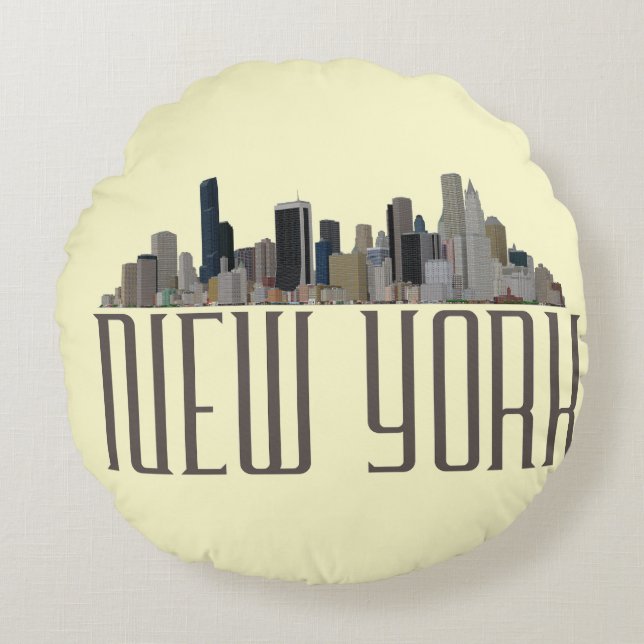 COJÍN REDONDO NUEVA YORK (Anverso)