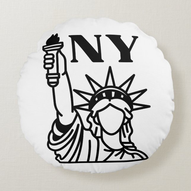 COJÍN REDONDO NUEVA YORK (Anverso)