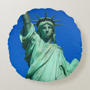 Cojín Redondo Nueva York, estatua de la libertad