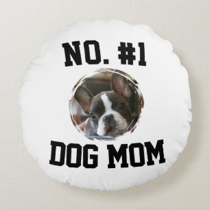 Cojín Redondo Número 1 perro Mamá Día de la Madre Amantes de las