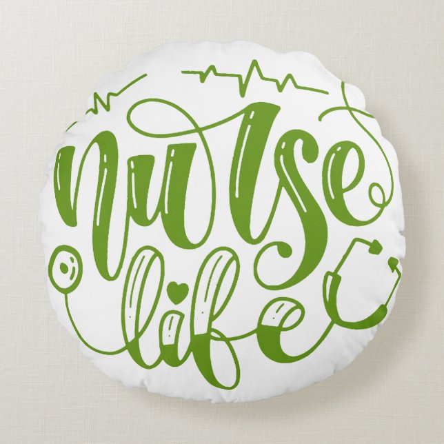 COJÍN REDONDO NURSE LIFE (Anverso)