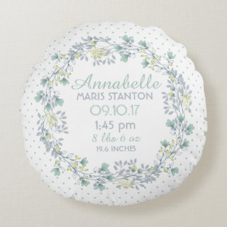 Cojín Redondo Nursera de guirnalda floral Keepsake