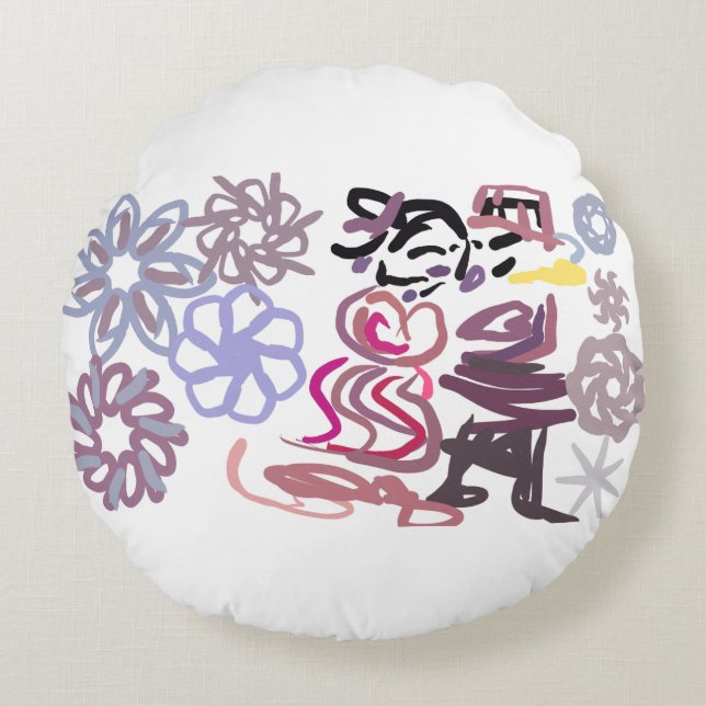 Cojín Redondo Nutcracker and Ballet winter  (Anverso)