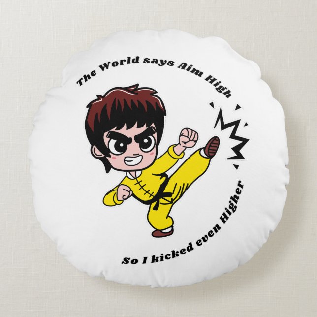 Cojín Redondo Objetivo alto motivacional (Anverso)