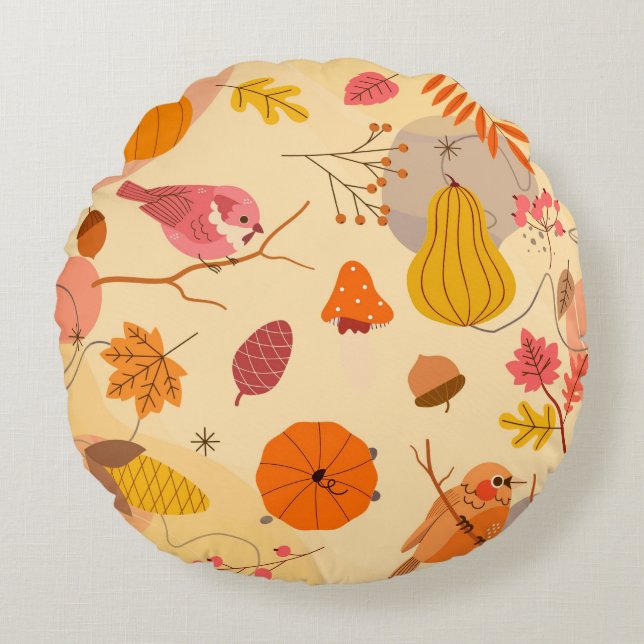 Cojín Redondo Objetivo colorido (Anverso)