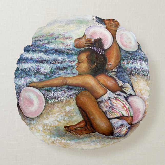 Cojín Redondo Obsesionados con conquistar lo imposible (Anverso)