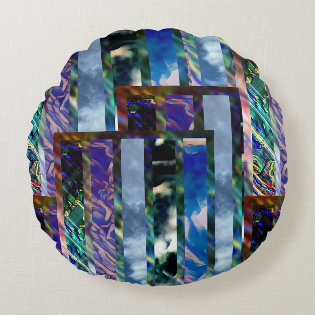 COJÍN REDONDO #OCEAN&SKY #THESURFINGMERMAID @ MAGHIE.ORG (Anverso)