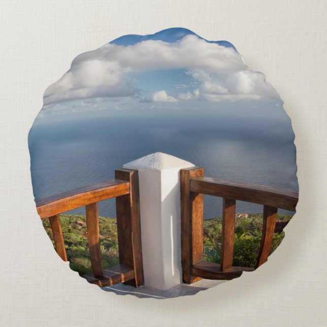 Cojín Redondo Océano Atlántico (Reverso)