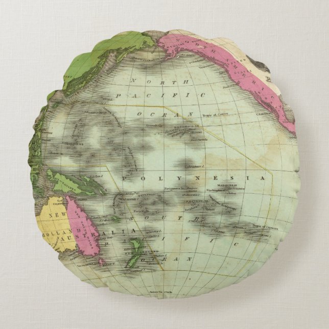 Cojín Redondo Océano Pacífico 6 (Anverso)