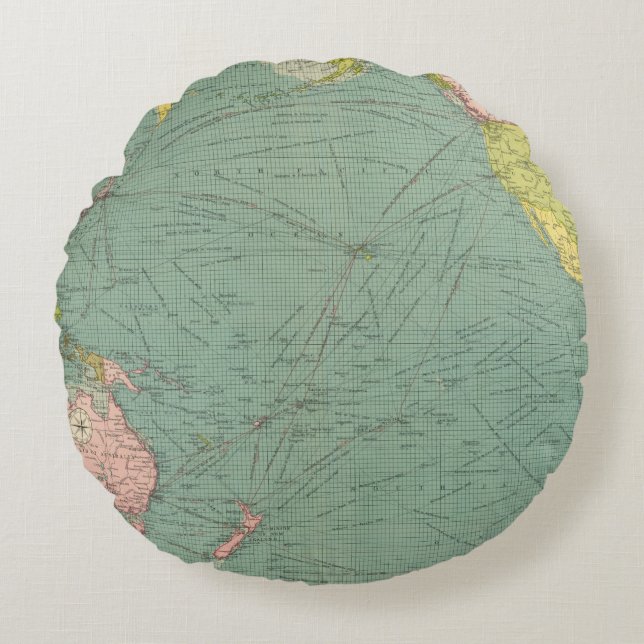 Cojín Redondo Océano Pacífico 9 (Anverso)