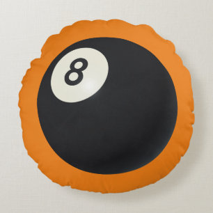 Cojín Redondo Ocho Ball Y2K Snooker 90 Naranja Round Cushion
