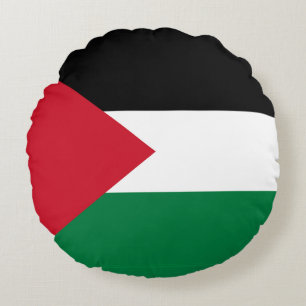 Cojín Redondo oficialmente bandera del Estado de Palestina