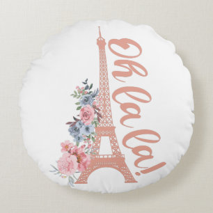 Cojín Redondo Oh La La - Torre Eiffel París Francia