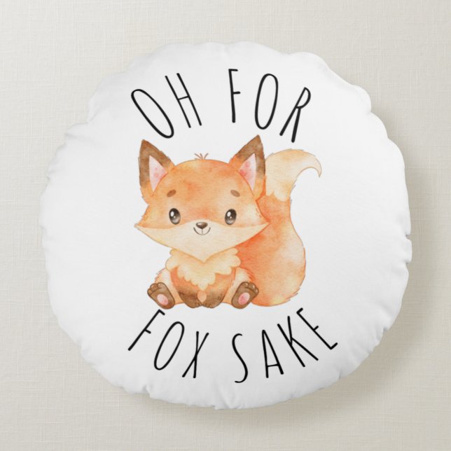 Cojín Redondo Oh por Fox Sake (Anverso)