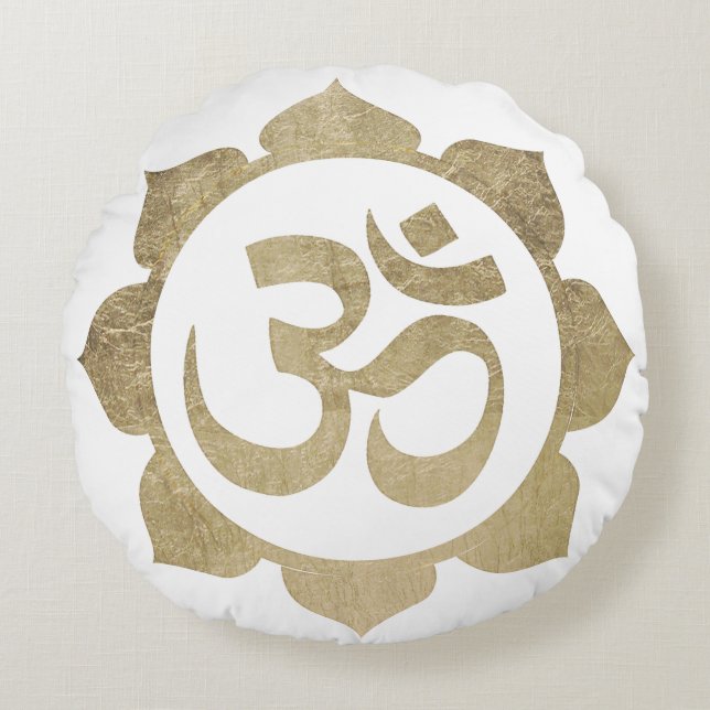Cojín Redondo Ohmio de oro (Anverso)
