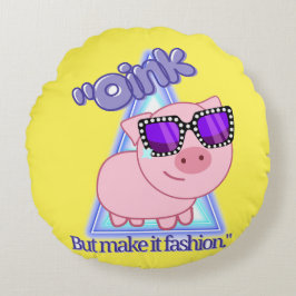 Cojín Redondo Oink pero hágalo de moda